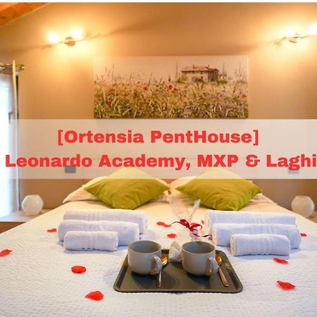 Ortensia Penthouse Leonardo Academy, Mxp & Laghi Sesto Calende Bagian luar foto