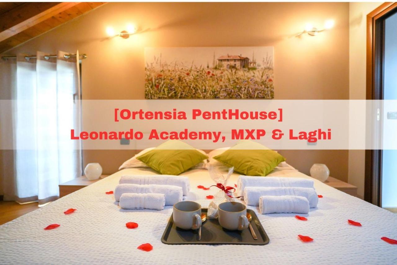 Ortensia Penthouse Leonardo Academy, Mxp & Laghi Sesto Calende Bagian luar foto